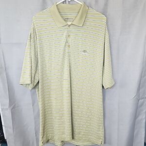 Nike Light Green Striped Polo Shirt